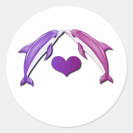 Rond Sticker pour dauphins baisants (Devant)