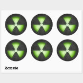 Rond Sticker pour déchets nucléaires (Feuille)