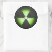 Rond Sticker pour déchets nucléaires (Sac)