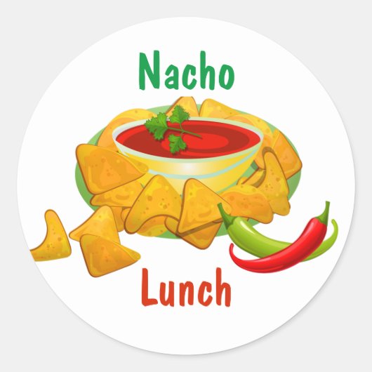 Rond Sticker pour déjeuner Nacho Pun de cuisine mexicai (Devant)