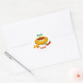 Rond Sticker pour déjeuner Nacho Pun de cuisine mexicai (Enveloppe)