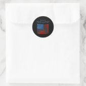 Rond Sticker pour design drapeau américain Patriotic Yo (Sac)