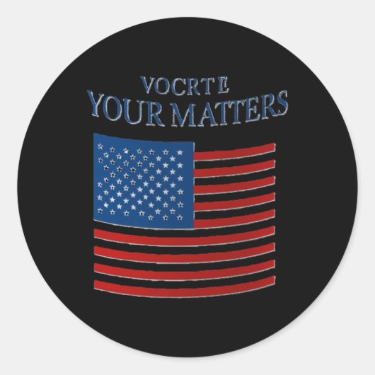 Rond Sticker pour design drapeau américain Patriotic Yo (Devant)
