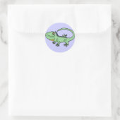 Rond Sticker pour dessin humoristique BC-Iguana (Sac)