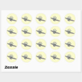 Rond ? ? Sticker pour dessin sur lapin (Feuille)