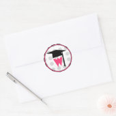 Rond Sticker pour diplôme - Monogrammed polka dot stick (Enveloppe)