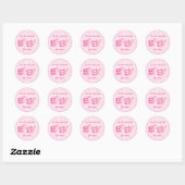 Rond Sticker pour douche à sucre et lapin à épices (Feuille)