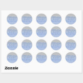 Rond Sticker pour douche Ombre Bleu Bébé (Feuille)