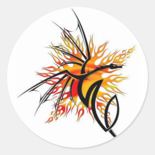 Rond Sticker pour dragon de feu