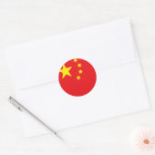 Rond Sticker pour drapeau chinois (Enveloppe)