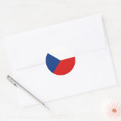 Rond Sticker pour drapeau Czechia Fisheye (Enveloppe)