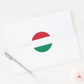 Rond Sticker pour drapeau de Hongrie (Enveloppe)