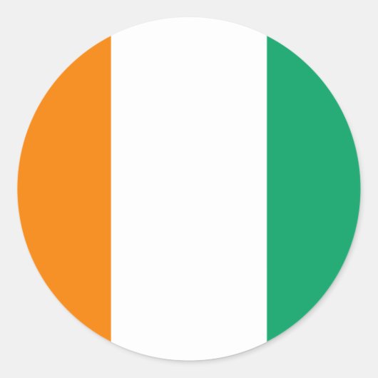 Rond Sticker pour drapeau de la Côte d'Ivoire (Devant)