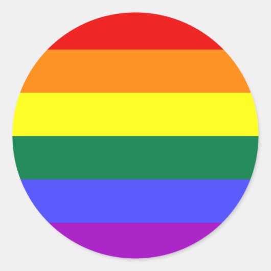Rond Sticker pour drapeau de la fierté arc-en-ciel (Devant)