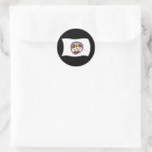 Rond Sticker pour drapeau de la tribu Ute (Sac)