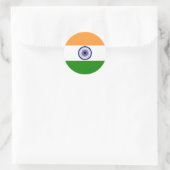 Rond Sticker pour drapeau de l'Inde (Sac)
