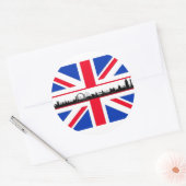 Rond Sticker pour drapeau de London Eye Skyline Union J (Enveloppe)