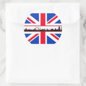 Rond Sticker pour drapeau de London Eye Skyline Union J (Sac)