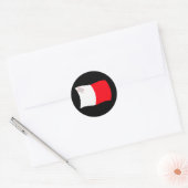 Rond Sticker pour drapeau de Malte (Enveloppe)