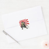 Rond Sticker pour drapeau de Samurai (Enveloppe)