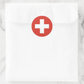 Rond Sticker pour drapeau de Suisse (Sac)