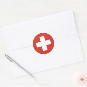 Rond Sticker pour drapeau de Suisse (Enveloppe)