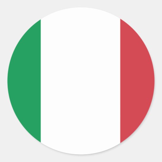 Rond Sticker pour drapeau d'Italie (Devant)
