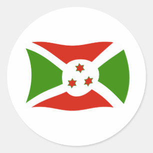 Rond Sticker pour drapeau du Burundi