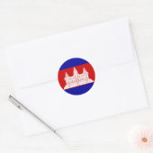 Rond Sticker pour drapeau du Cambodge (Enveloppe)
