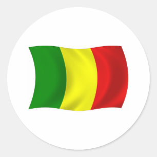 Rond Sticker pour drapeau du Mali