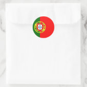 Rond Sticker pour drapeau du Portugal (Sac)