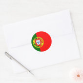 Rond Sticker pour drapeau du Portugal (Enveloppe)