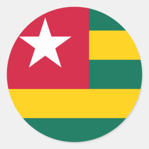 Rond Sticker pour drapeau du Togo