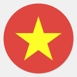 Rond Sticker pour drapeau du Vietnam