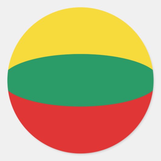 Rond Sticker pour drapeau Fisheye Lituanie (Devant)