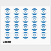 Rond Sticker pour drapeau israélien (Feuille)