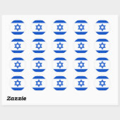 Rond Sticker pour drapeau israélien (Feuille)