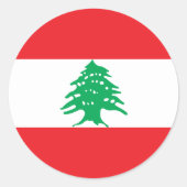 Rond Sticker pour drapeau libanais Pack d'anatomie (Devant)