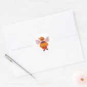 Rond Sticker pour elfe orange doux (Enveloppe)