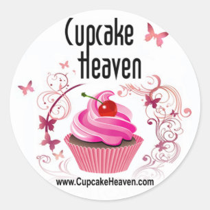 Rond Sticker pour emballage Cupcake "Cupcake Heaven"