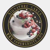 Rond Sticker pour emballage de gâteaux (Devant)