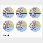 Rond Sticker pour entreprise Spa de jour (Feuille)