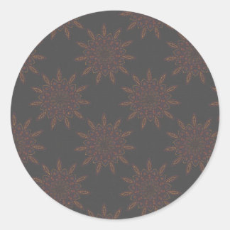 Rond Sticker pour enveloppe de fleurs exotiques