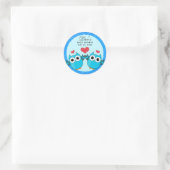 Rond Sticker pour enveloppe de phoque à double coque bl (Sac)