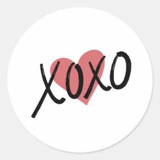Rond Sticker pour enveloppe pour enveloppe XOXO Heart L