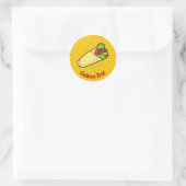 Rond Sticker pour envelopper sandwich Tortilla (Sac)
