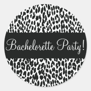 Rond Sticker pour enveloppes Leopard de la Bachelorette
