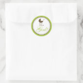 Rond Sticker pour Faire-part de transport de bébé (chau (Sac)