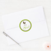 Rond Sticker pour Faire-part de transport de bébé (chau (Enveloppe)