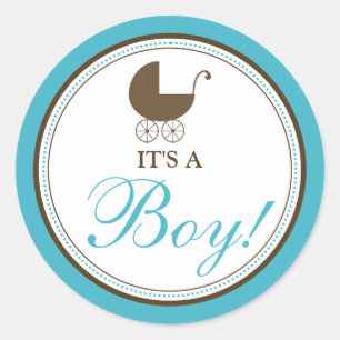 Rond Sticker pour Faire-part de transport pour bébés (a
